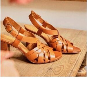 Sezane Sandals Estelle High in Camel Heritage!! Barely used!